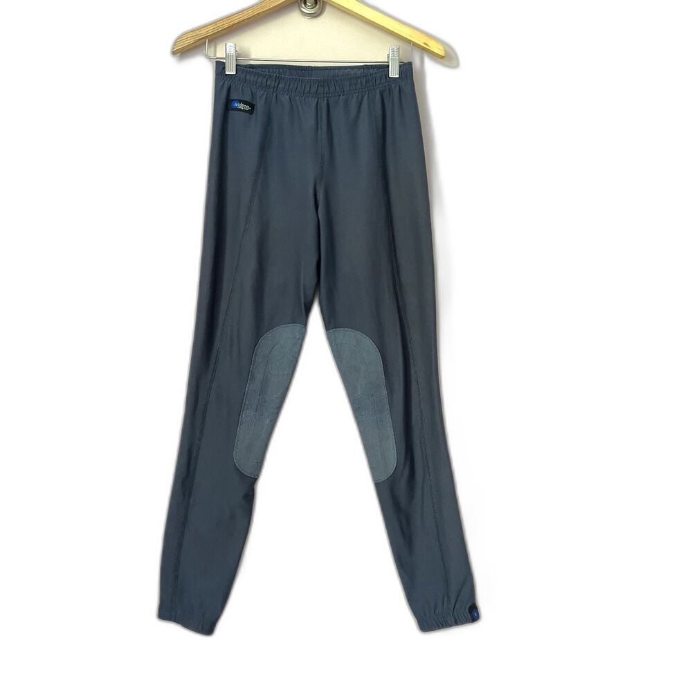 Irideon Riding Tights Breeches Knee Patch Medium Blue Equestrian Horse Pull On